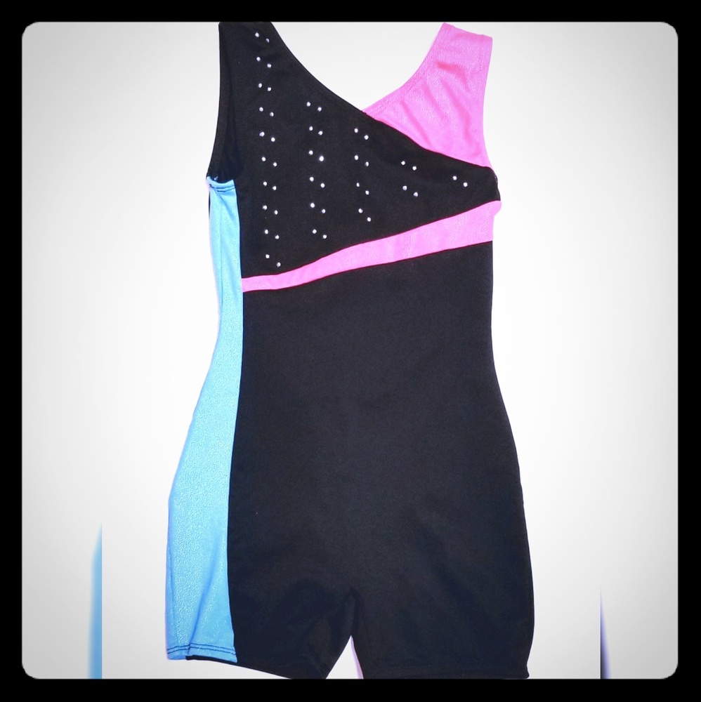 Freestyle Danskin Leotard Unitard Girls 7 8 Medium